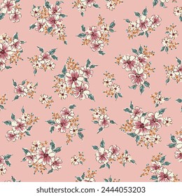 Beautiful floral pattern perfect for textile design,