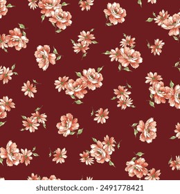 Beautiful floral pattern perfect for textile design,
