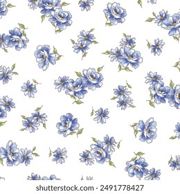 Beautiful floral pattern perfect for textile design,