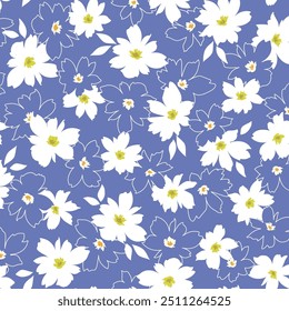 Hermoso patrón floral perfecto para el diseño textil,