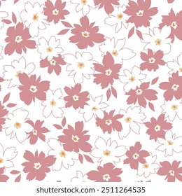 Lindo padrão floral perfeito para design têxtil,