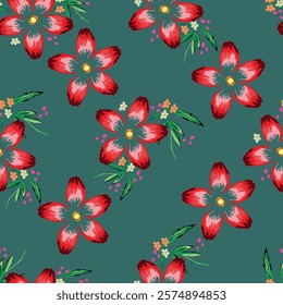 Beautiful floral pattern perfect for textile design