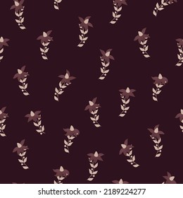 Beautiful floral pattern in small abstract flowers. Floral seamless background. Vintage template for fashion prints.