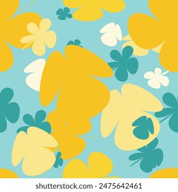 Wunderschönes Blumenmuster in kleinen abstrakten Blüten. Kleine bunte Blüten. Mehrfarbiger Hintergrund. Ditsy Print. Floraler nahtloser Hintergrund. Klassische Vorlage für Modedrucke. Bestandsmuster.