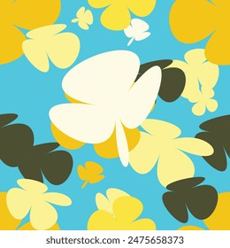 Beautiful floral pattern in small abstract flowers. Small colorful flowers. Multicolor background. Ditsy print. Floral seamless background. Vintage template for fashion prints. Stock pattern.