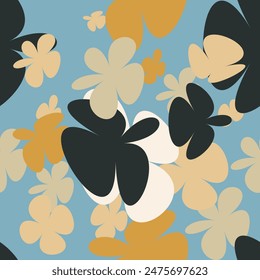 Beautiful floral pattern in small abstract flowers. Small colorful flowers. Multicolor background. Ditsy print. Floral seamless background. Vintage template for fashion prints. Stock pattern.