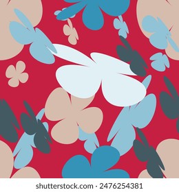 Beautiful floral pattern in small abstract flowers. Small colorful flowers. Multicolor background. Ditsy print. Floral seamless background. Vintage template for fashion prints. Stock pattern.