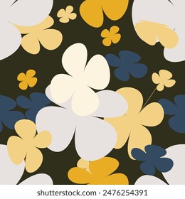 Beautiful floral pattern in small abstract flowers. Small colorful flowers. Multicolor background. Ditsy print. Floral seamless background. Vintage template for fashion prints. Stock pattern.