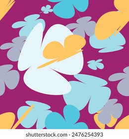 Beautiful floral pattern in small abstract flowers. Small colorful flowers. Multicolor background. Ditsy print. Floral seamless background. Vintage template for fashion prints. Stock pattern.