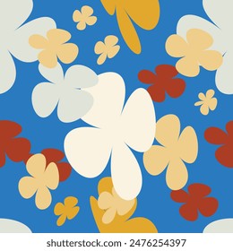 Beautiful floral pattern in small abstract flowers. Small colorful flowers. Multicolor background. Ditsy print. Floral seamless background. Vintage template for fashion prints. Stock pattern.