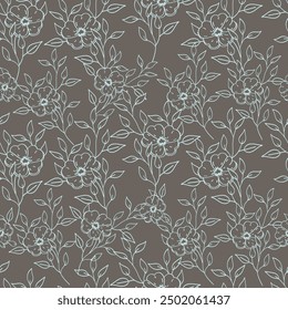 Schönes Blumenmuster in kleinen abstrakten Blumen. Kleine bunte Blumen. Korallenrosa Hintergrund. Ditsy-Print. floraler, nahtloser Hintergrund. Elegante Vorlage für Modedrucke. Stockmuster