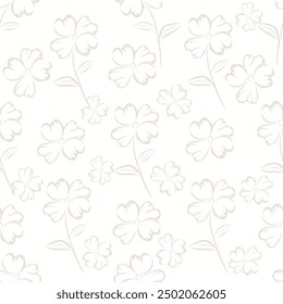 Beautiful floral pattern in small abstract flowers. Small colorful flowers. Coral pink background. Ditsy print. Floral seamless background. Elegant template for fashion prints. Stock pattern