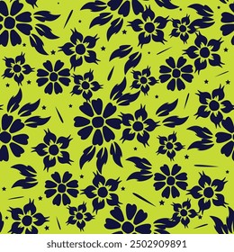 Beautiful floral pattern in small abstract flowers. Small colorful flowers. Coral pink background. Ditsy print. Floral seamless background. Elegant template for fashion prints. Stock pattern