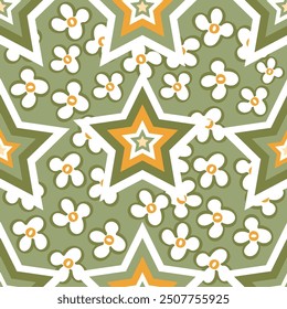 Hermoso patrón floral en Pequeñas flores abstractas. Pequeñas flores de colores. Fondo rosa coral. Impresión sucia. Fondo floral sin fisuras. Elegante Plantilla para estampados de moda. Patrón de stock
