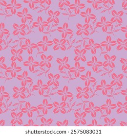 Beautiful floral pattern in small abstract flowers. Small colorful flowers. White background. Floral seamless background.