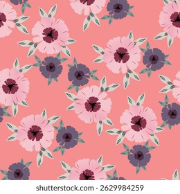 Beautiful floral pattern in small abstract flowers. Small colorful flowers. Ditsy print. Floral seamless background. Elegant template for fashion prints. Stock pattern