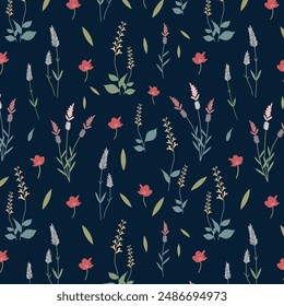 Hermoso patrón floral en flores Pequeñas. Pequeñas flores rosas. Fondo colorido. Impresión diminuta. Fondo floral sin costuras. Plantilla elegante para estampados de moda. Patrón estándar.