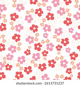 Beautiful floral pattern in small flowers. Small colorful flowers. White background. Liberty print. Floral seamless background. Trendy template for fashion prints. Stock pattern