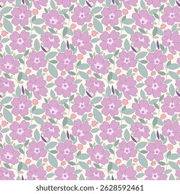 Hermoso patrón floral en Pequeñas flores. Pequeñas flores florales. Fondo de patrón sin fisuras. Impresión sucia. Fondo floral sin fisuras. Plantilla de flores elegantes para la decoración de la pared, Fondo de pantalla, tarjetas.
