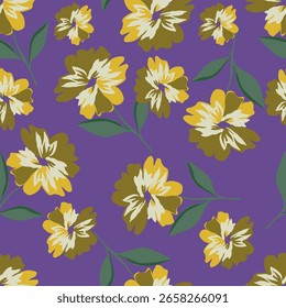 Hermoso patrón floral en Pequeñas flores. Pequeñas flores de colores pastel. El fondo blanco. Impresión de la libertad. Fondo floral sin fisuras. Plantilla de moda para estampados de moda. Patrón de stock