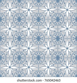 beautiful floral pattern with stylized flowers, leaves and dots. great for packaging paper, wrapping, tile, ceramic, pottery works, textile and other prints 