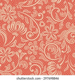 Beautiful floral pattern stylized like laces