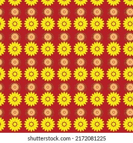 BEAUTIFUL FLORAL PATTERN WITH SUNFLOWER BACKGROUND DESIGN