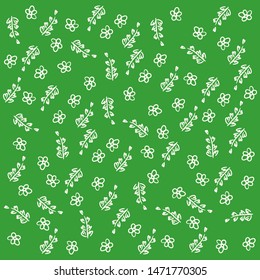 Beautiful floral pattern. Vector elements, branches and flowers.