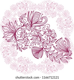 Beautiful floral pattern. Vector illustration