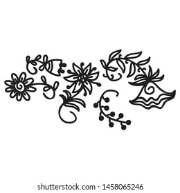 Beautiful floral pattern. Vector illustration