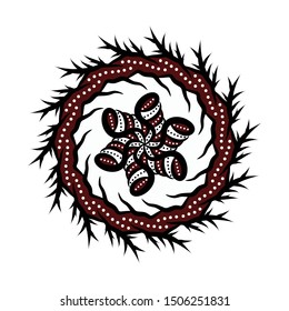 Beautiful floral pattern. Vector illustration