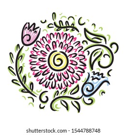 Beautiful floral pattern. Vector illustration