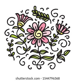 Beautiful floral pattern. Vector illustration