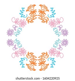 Beautiful floral pattern. Vector illustration