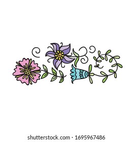Beautiful floral pattern. Vector illustration