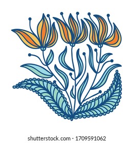 Beautiful floral pattern. Vector illustration