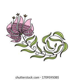 Beautiful floral pattern. Vector illustration