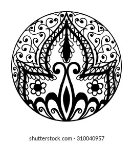 Beautiful floral pattern. Vector illustration