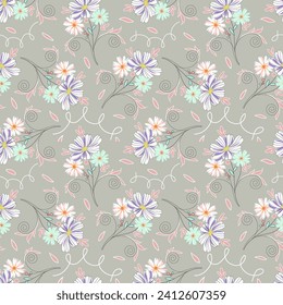 Hermosa escritura floral para tejer   patrón transparente