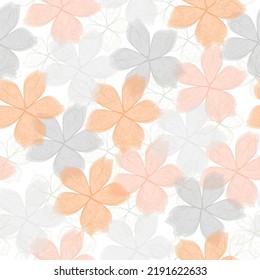 Beautiful floral print in retro style. Hand drawn background. floral pattern for wallpaper or fabric. 