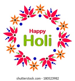 beautiful floral rangoli background for Indian festival holi.Eps10