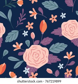 Beautiful floral seamless background