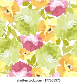 Beautiful floral seamless pattern.