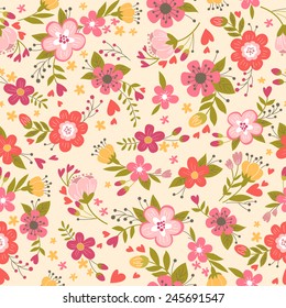 Beautiful floral seamless pattern.