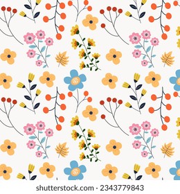 Beautiful floral seamless pattern background