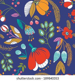Beautiful floral seamless pattern. Bright illustration, can be used for creating card, invitation card for wedding,wallpaper and textile. 