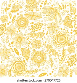 Beautiful floral seamless pattern. Bright illustration, can be used for creating card, invitation card for wedding,wallpaper and textile.
