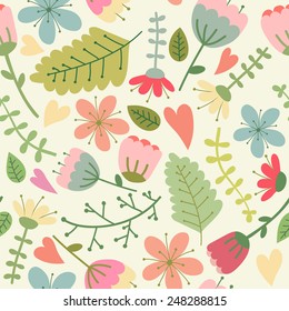 Beautiful floral seamless pattern. Can be used for creating card, invitation card for wedding,wallpaper and textile.