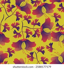Beautiful floral seamless pattern. Cute natural background with wild meadow flowers. Hand drawn grunge wildflowers wallpaper. Simple daisy vector print for spring textile, fabric design