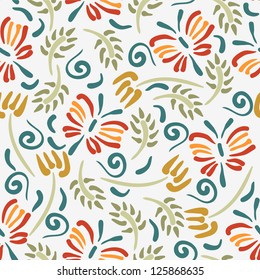 Beautiful floral seamless pattern design